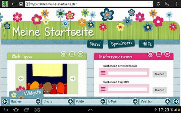 www.kinderserver-info.de: So ähnlich kann die KinderServer-Startseite auf PC oder Smartphone aussehen. 